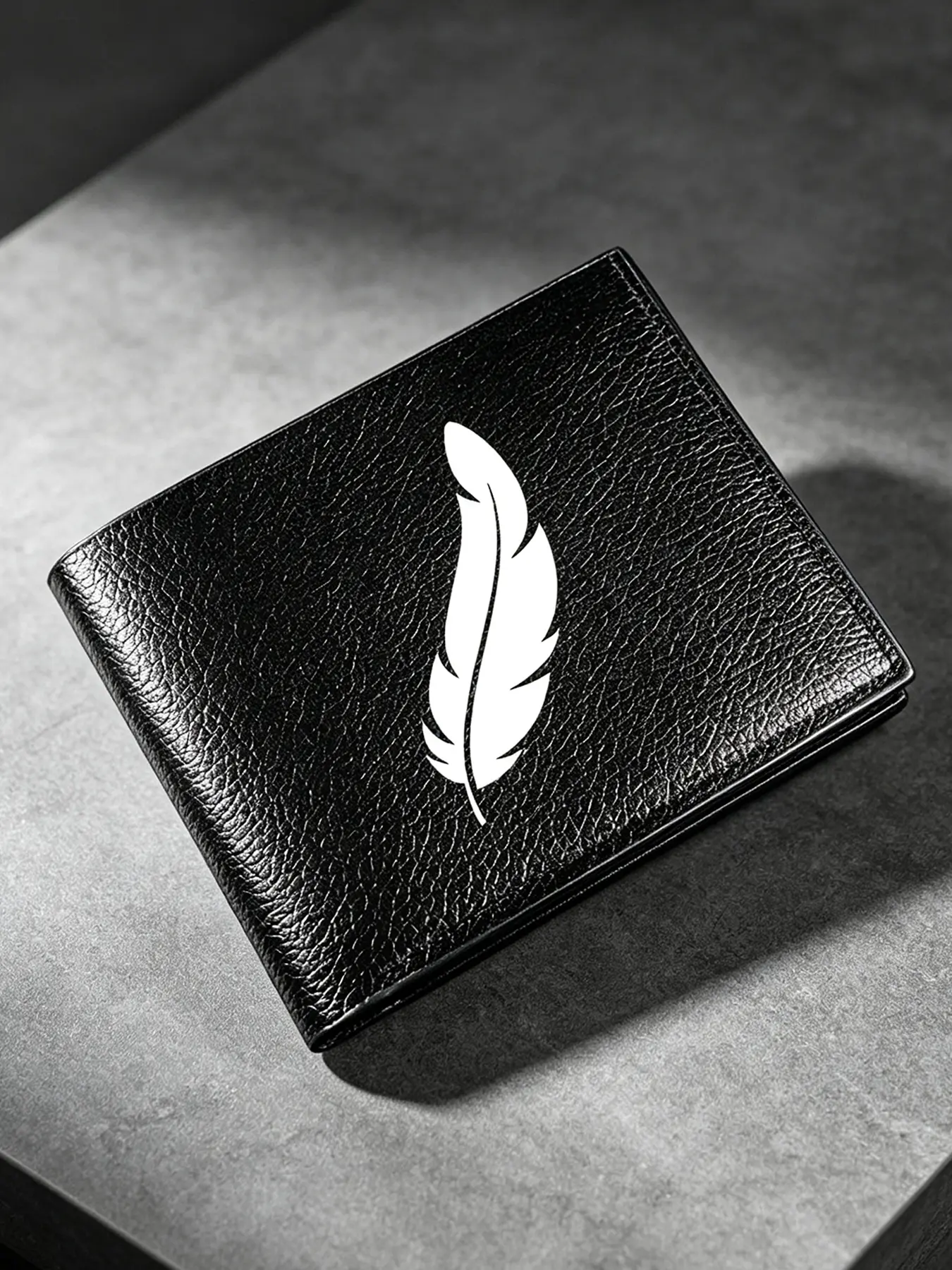 Feather Themed Print High Quality Men's Wallet, Multiple Card Slots and Coin Pocket, Credit Card Holder, Multifunctional Minimalist Business Wallet, Perfect Holiday Gift
