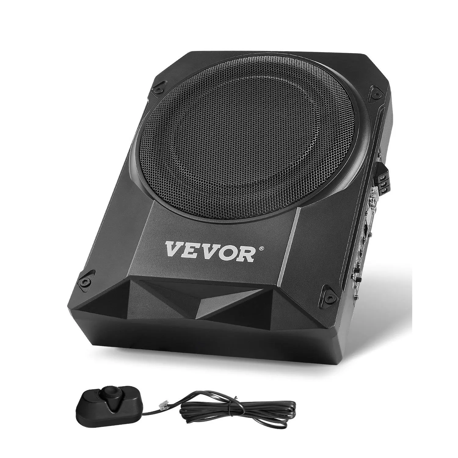 【Summerfinds】VEVOR 10" 400W Underseat Car Subwoofer, Slim Powered Car Subwoofers Under the Seat, Low Profile Audio Sub Built-in Amplifier, High/Low Level Input & Volume Controller for SUVs, Car, Truck, RV