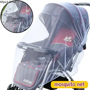2pc baby stroller mosquito net, stroller insect-proof cover, summer outdoor safety protection, breathable silk material, Stroller Accessories