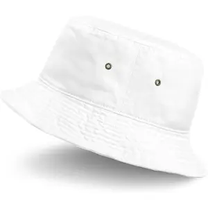 Cotton Bucket Hat Packable Sun Hat – Unisex Summer Travel Beach Fisherman Hat for Men Women Outdoor Fishing Hiking