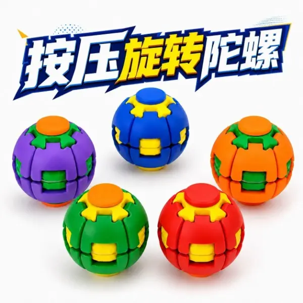 3D Rotating Puzzle Ball – Colorful Brain Teaser Sphere Toy | Fidget Stress Relief Hand Game for Kids Adults | Educational STEM Gift