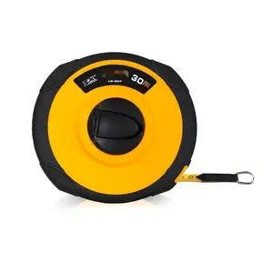 100FT/30M Fiberglass Tape Measure, Dual Inch/metric Scale, Lightweight Durable, Portable Long Measuring Tape for Construction, Surveying, Landscaping
