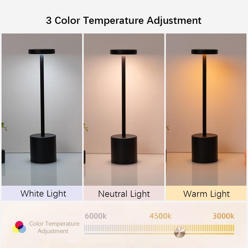 Wireless LED Touch Sensor Dimming Table Lamp Adjustable Rechargeable LED Lights for Bedroom Bedside Desk Creative Ambient Night Light Christmas Gift