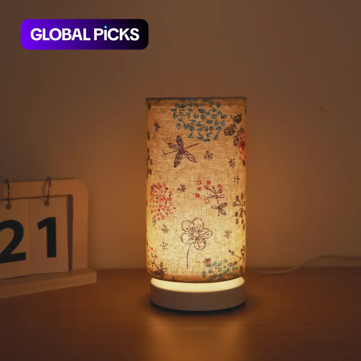 Floral Pattern LED Table Lamp, USB-Rechargeable Night Light for Bedroom and Living Room, Decorative Flower Design Indoor Lighting, Decorative Mood Lamp #GLOBAL PICKS
