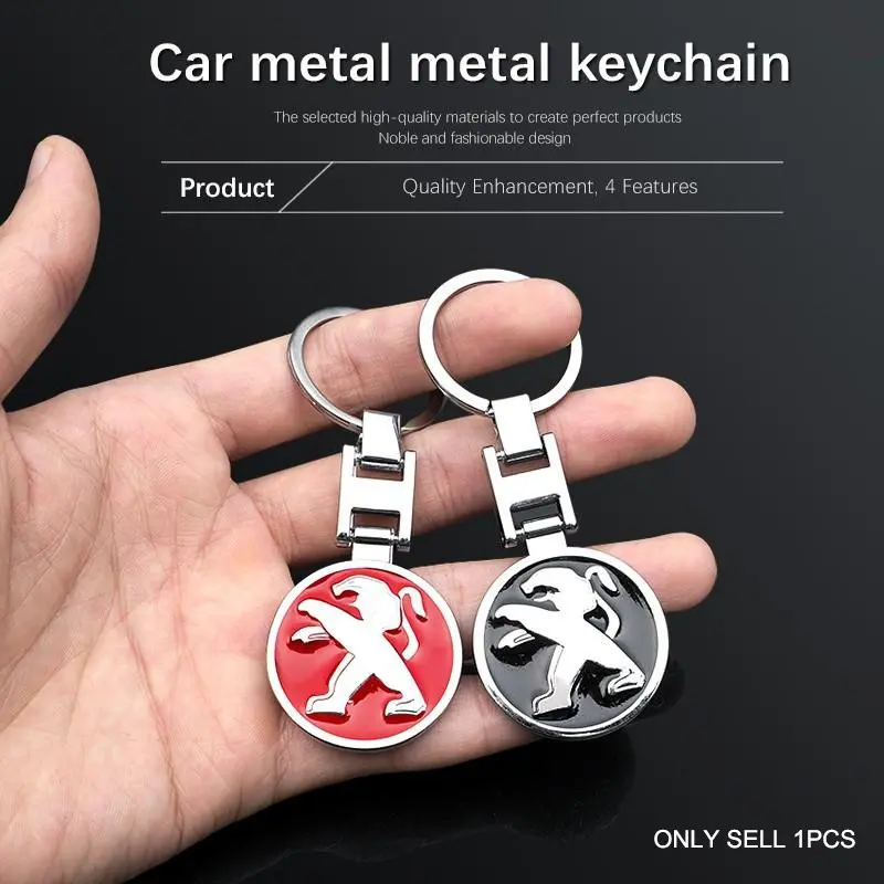 Car Badge Keychain Zinc Alloy Keyring Pendant Key Chain For Car Keys Fashionable Stylish Alloy Keychain For Peugeot 206 308 208 207 3008 307 2008 508 407 5008 408 4008 Rifter 301 RCZ 108 608 107 607 Car Logo Keychains