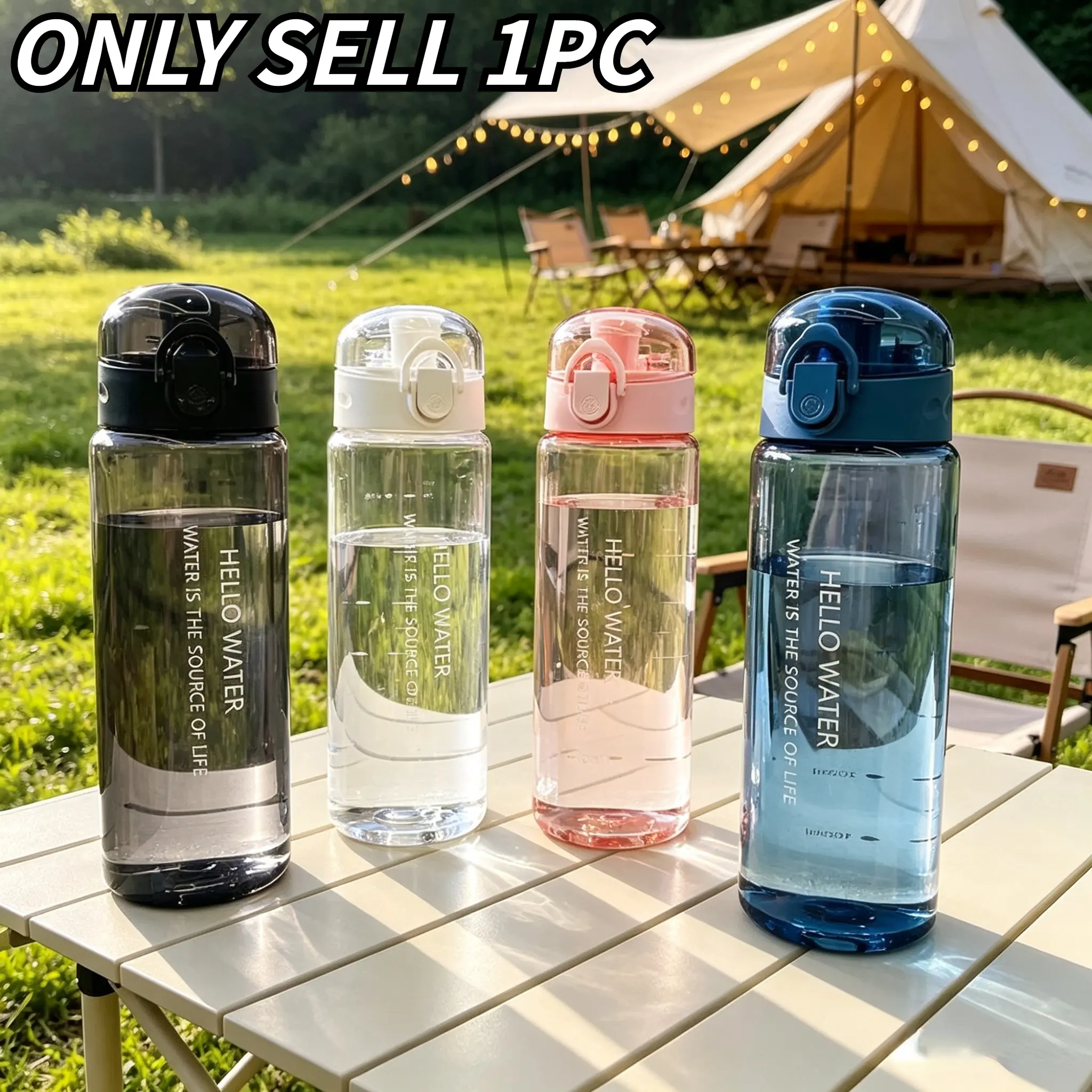 Portable Plastic Water Cup with Bounce Lid, 780ML Capacity, Leak-Proof, Ideal for Outdoor Activities, Travel, Camping, Fitness, Birthday Gift