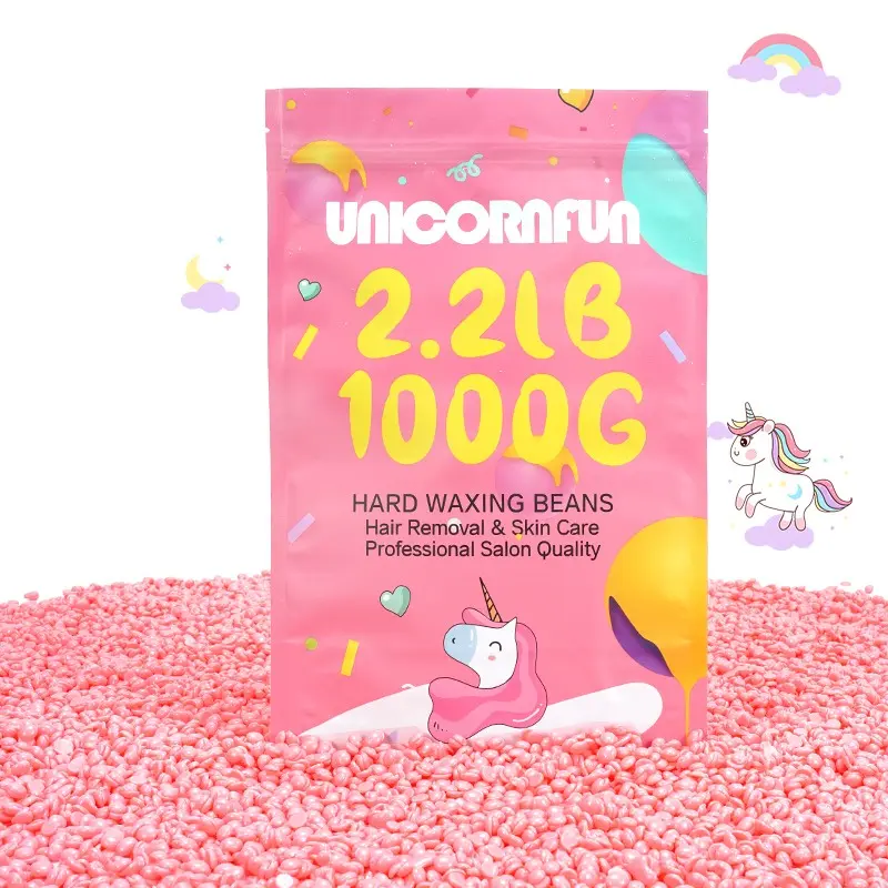 1000g Hard Wax Beans for Hair Removal, Paper-Free Hot Wax for Men and Women, Full Body Use for Coarse and Fine Hairs, Effective Depilatory Solution