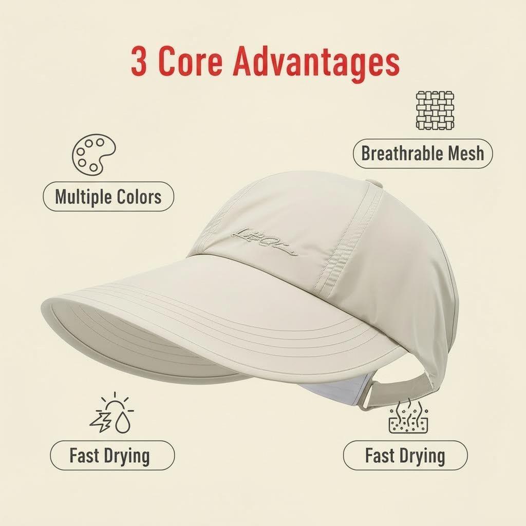Summer Wide Brim Sun Hat for Men & Women| Lightweight Adjustable Sports Cap| 2-Pack Value