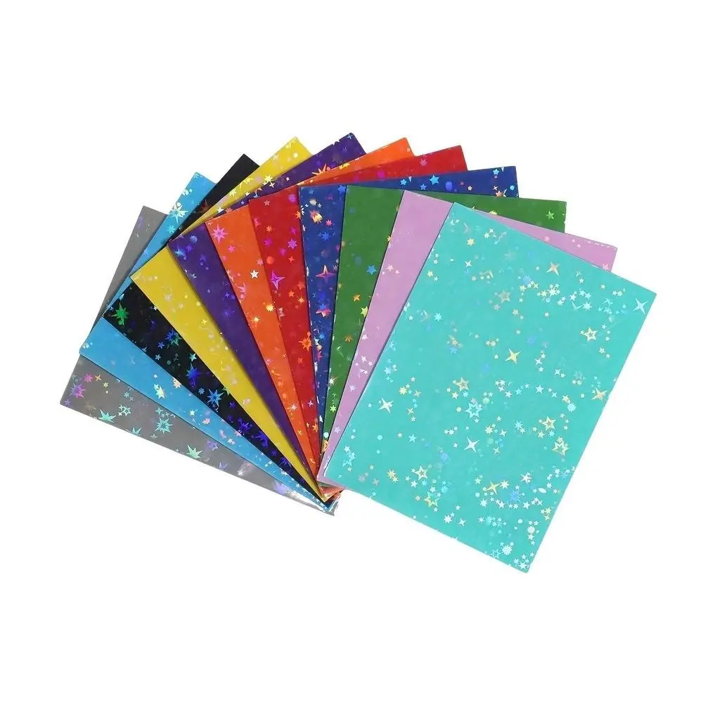 60PCS Holographic Star Card Sleeves - Laser Flashing Foil Design, 66x91mm Acid-Free PP Protector Covers -Broken Gemstone Design Frosted Card Sleeves for Collectible Cards/ PTCG/MTG Trading Cards Sleeves
