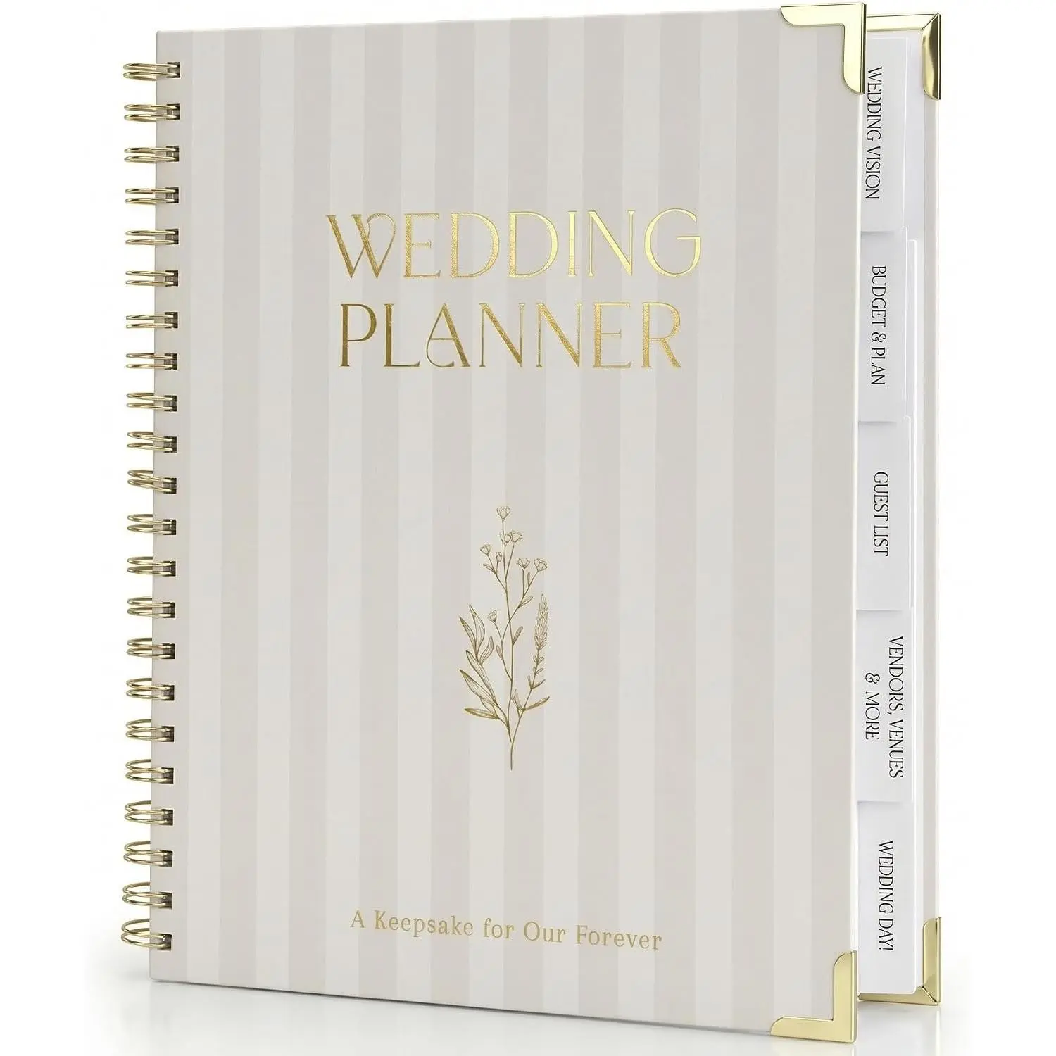 Wedding Planner Book and Organizer - Engagement Gift for Couples | Detailed Wedding Planning Journal for Your Big Day - Unique Keepsake Gift for Newly Engaged Couples, Future Brides and Grooms