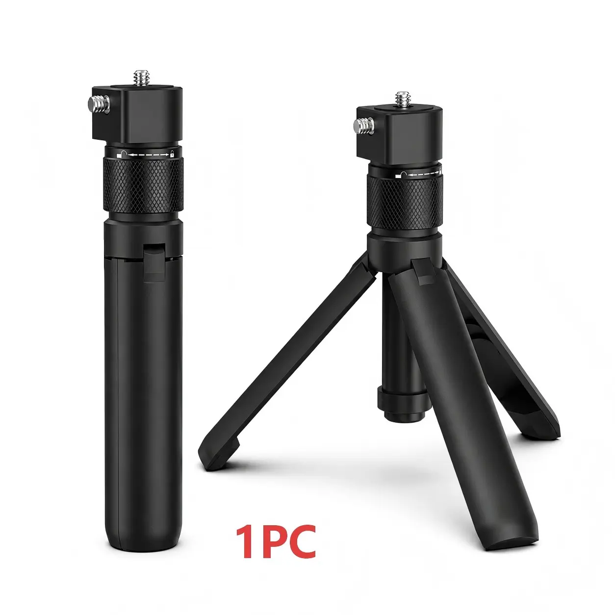 Portable 360° Rotating Live Streaming Tripod Stand, Compact Handle Mount for Gopro Insta360 Pocket Cameras, Ideal for Vlogging and Time-Lapse Photography