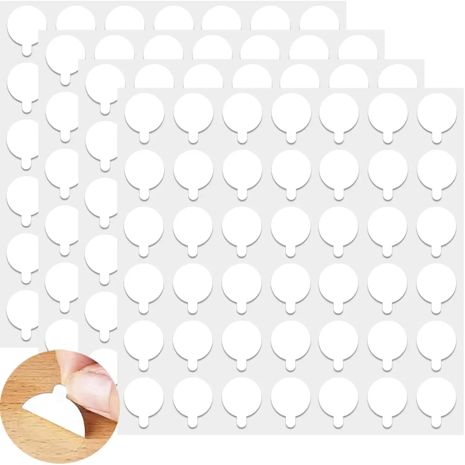 Sticky Tack Dots Easy to Peel, Clear Museum Putty Gel Double Sided Sticky Dots Tack Glue for Action Figures Wall , Crafts, Balloons, Poster, Decorations