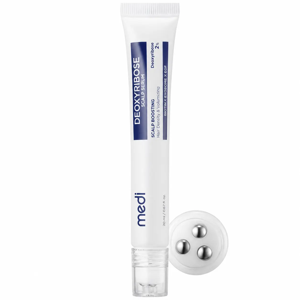 3-Ball Scalp Massage Roller with Deoxyribose Scalp Serum, Boost Circulation, Improve Thinning Hair & Enhance Hair Density, Daily Scalp Care Tool