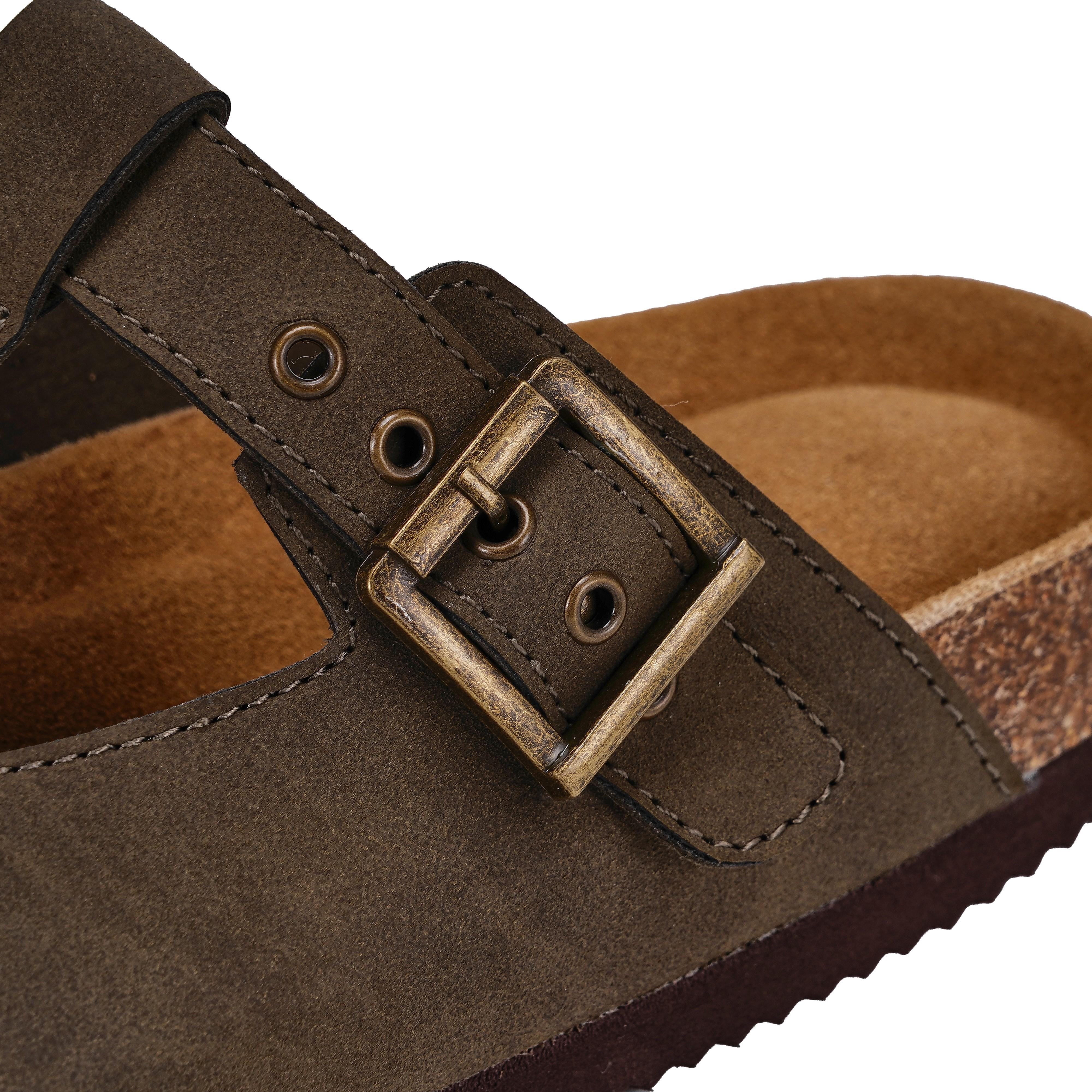 Women's Fashionable Khaki Color Buckle Clogs Comfort Mules Spring Summer Clogs Women Footwear Walking Shoes Walking Shoes Girl