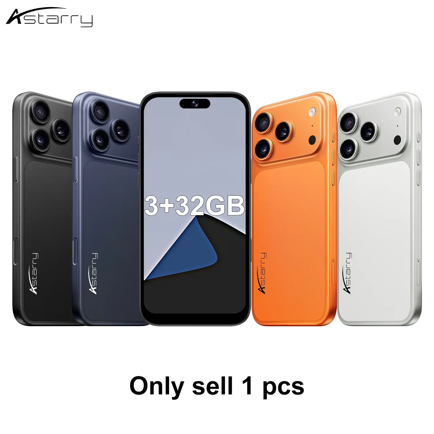 Astarry- global unlock 4G version of smart phone 3+32GB memory 6.75-inch large screen MTK6762 Android 12.0 version 5+13MP pixel 4100mAh battery, Dual SIM fast face unlock real fingerprint smooth smart phone dual card dual standby function is suitable for