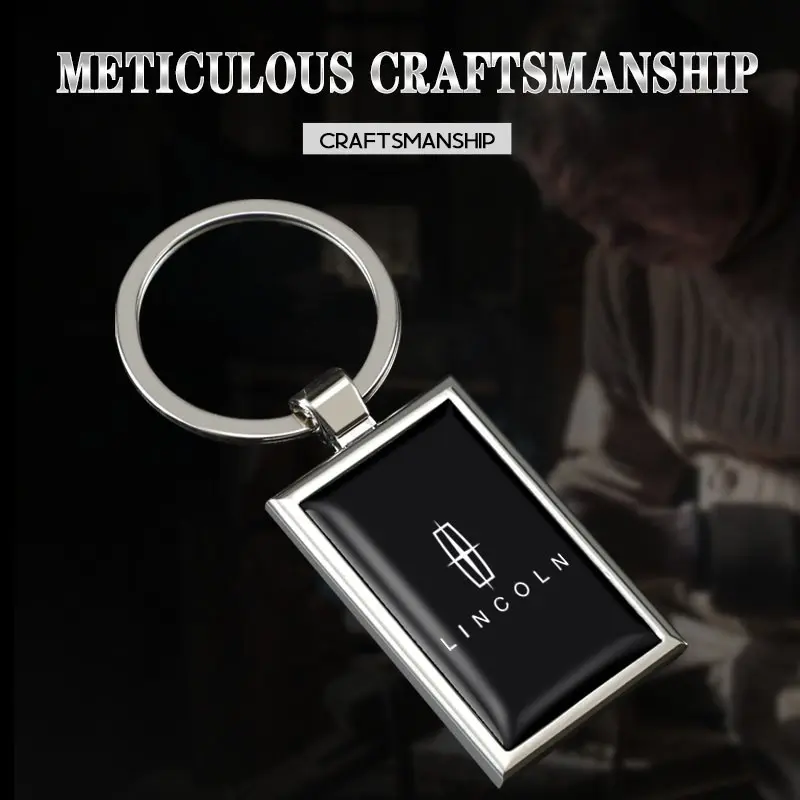 Zinc Alloy Car Keyring Auto Logo Keychain Pendant Decoration For Lincoln Navigator Continental Nautilus Aviator MKZ MKX MKC MKT MKS Corsair Mark E