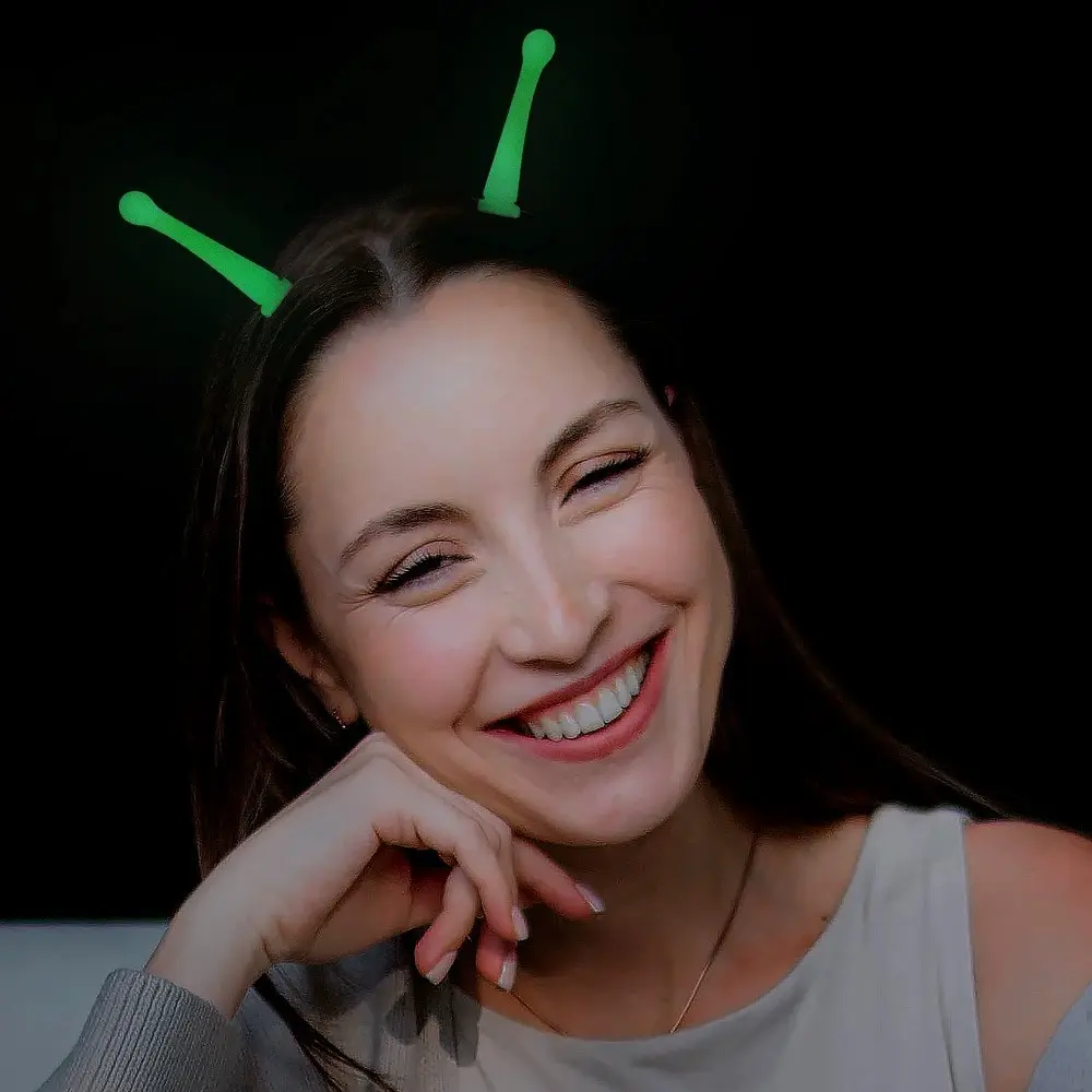 1pc Alien Hairband, Halloween Party Accessory, Glow-In-The-Dark Hairband, Festive Costume Prop, Perfect for Night Events