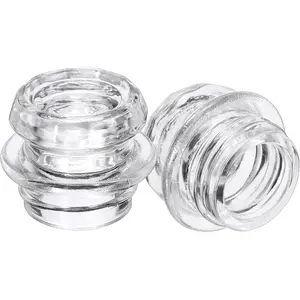 2 Pack Coffee Percolator Glass Top Replacement, Clear Coffee Filter Glass Knob for Electric and Stove Pots, Heat-Resistant Percolator Parts Camping Accessories for Coffee Filter and Makers