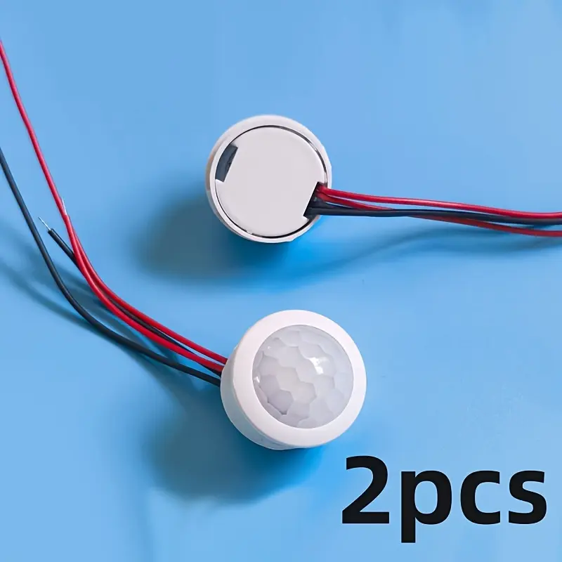 2-pack PIR human body sensor detectors, infrared human body sensor, mini circular design, suitable for smart home lighting, security systems, automatic switch control, easy to install