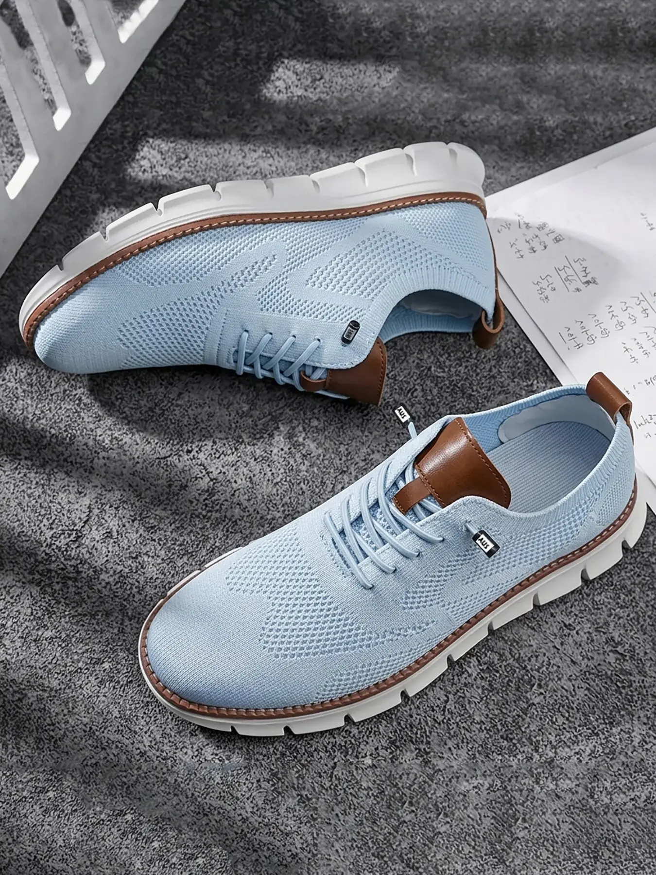 Men's Fashion Breathable Knit Sports Casual Shoes, Seven Color Options, Comfortable Lightweight, All Season, Outdoor Fitness