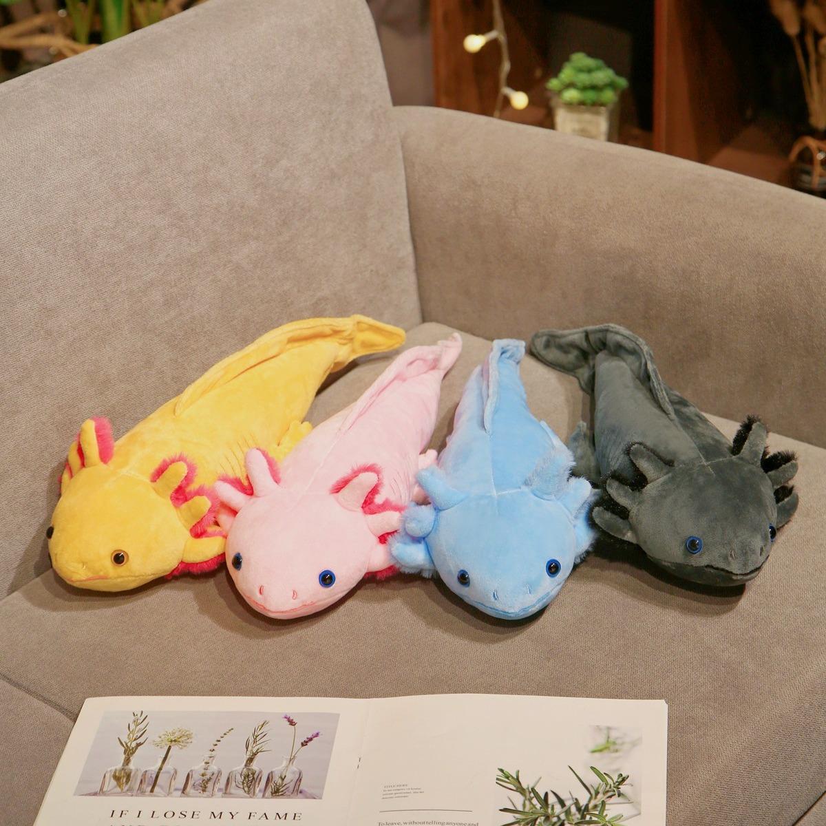 Axolotl Plush Toy, 1 Count Cute Stuffed Animal Plushie, Realistic Salamander Axolotl Plush Toy for Kids Gift Room Decor