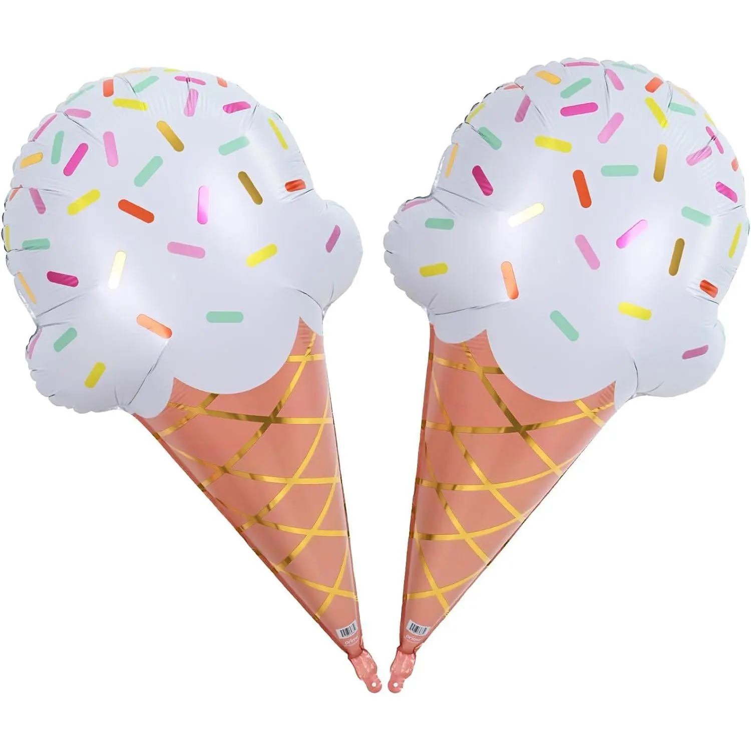 Giant Ice Cream Cone Balloons Kit - 32 Inch Large Foil Balloons with Sweet Sprinkles Design, Popsicle Three Scoops of Fun Party Decorations for Kids Girls Birthday, Summer Beach Hawaii Pool Party Supplies