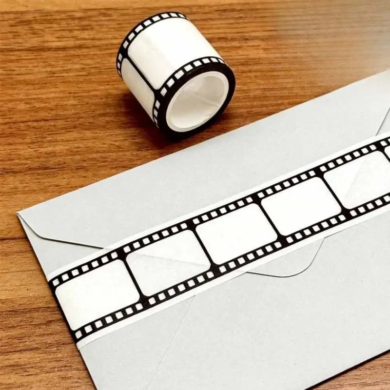 1 roll 5m*3.8cm Film-style Decorative Tape, Home Decor Sticker, DIY Craft Accessory, Suitable for Gift Box and Envelope Decoration.