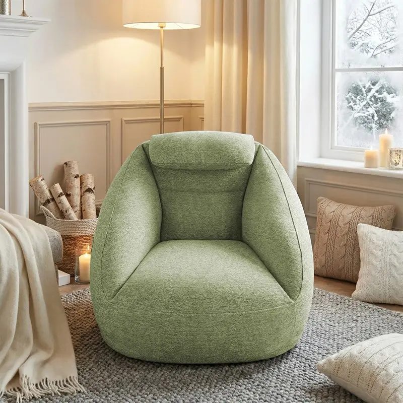 Nokaa Cloud Ergonomic Couch One Size Olive Green Living Room Sofa with Soft Comfortable Seat for Apartment Lounge Relaxation Modern Sleek Design, Living Room Furniture for Apartment, Lounge, Family Room, Office and Home Seating, Sofa Couch Seating