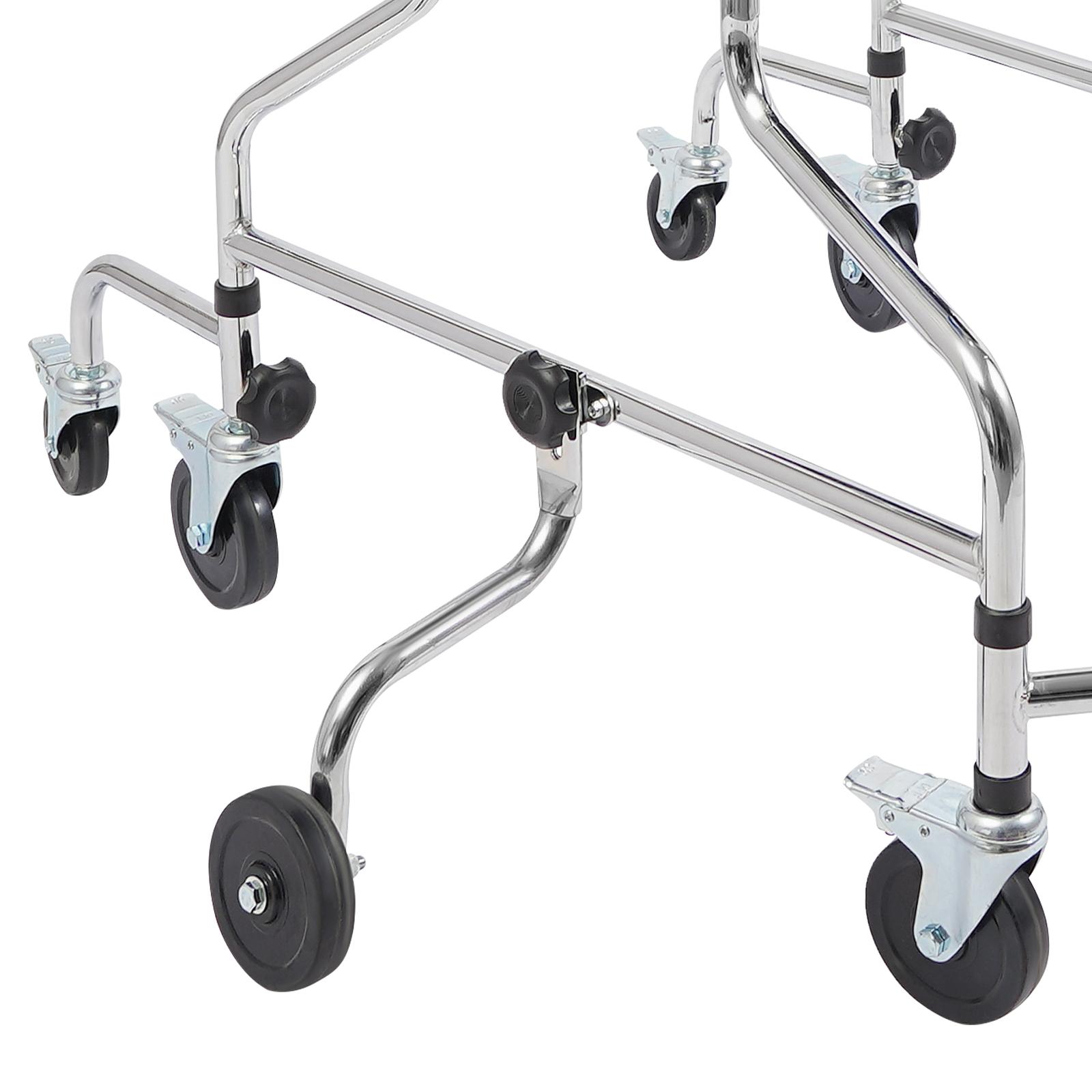 Portable walking aid, adult walking frame suitable for elderly standing frames, standing walking frame with IV pole, suitable for elderly individuals and rehabilitation patients Height Adjustable Walker Healthcare Equipment Portable walking aid, adult walking frame suitable for elderly standing frames, standing walking frame with IV pole, suitable for elderly individuals and rehabilitation patients Height Adjustable Walker Healthcare Equipment