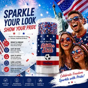 Independence Day Holographic Glitter Makeup Stick - Eyeshadow, Highlighter, High Shine, High Gloss for Body and Face