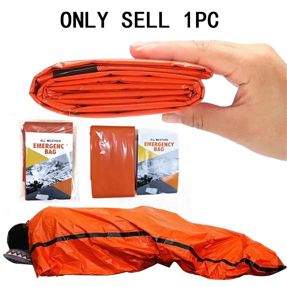 Portable Waterproof Emergency Survival Sleeping Bag, Outdoor Camping Gear, Thermal Blanket, First Aid Rescue Kit, Mira Blanket, Emergency Survival Supplies