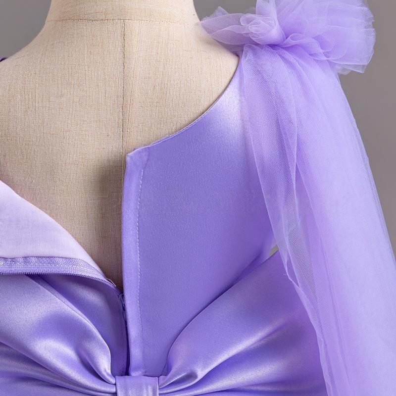 (New)Creative children's princess dress with ball flower design, suitable for little girls' dresses and girls' wedding gowns, for girls under 12 years old(Gift)11