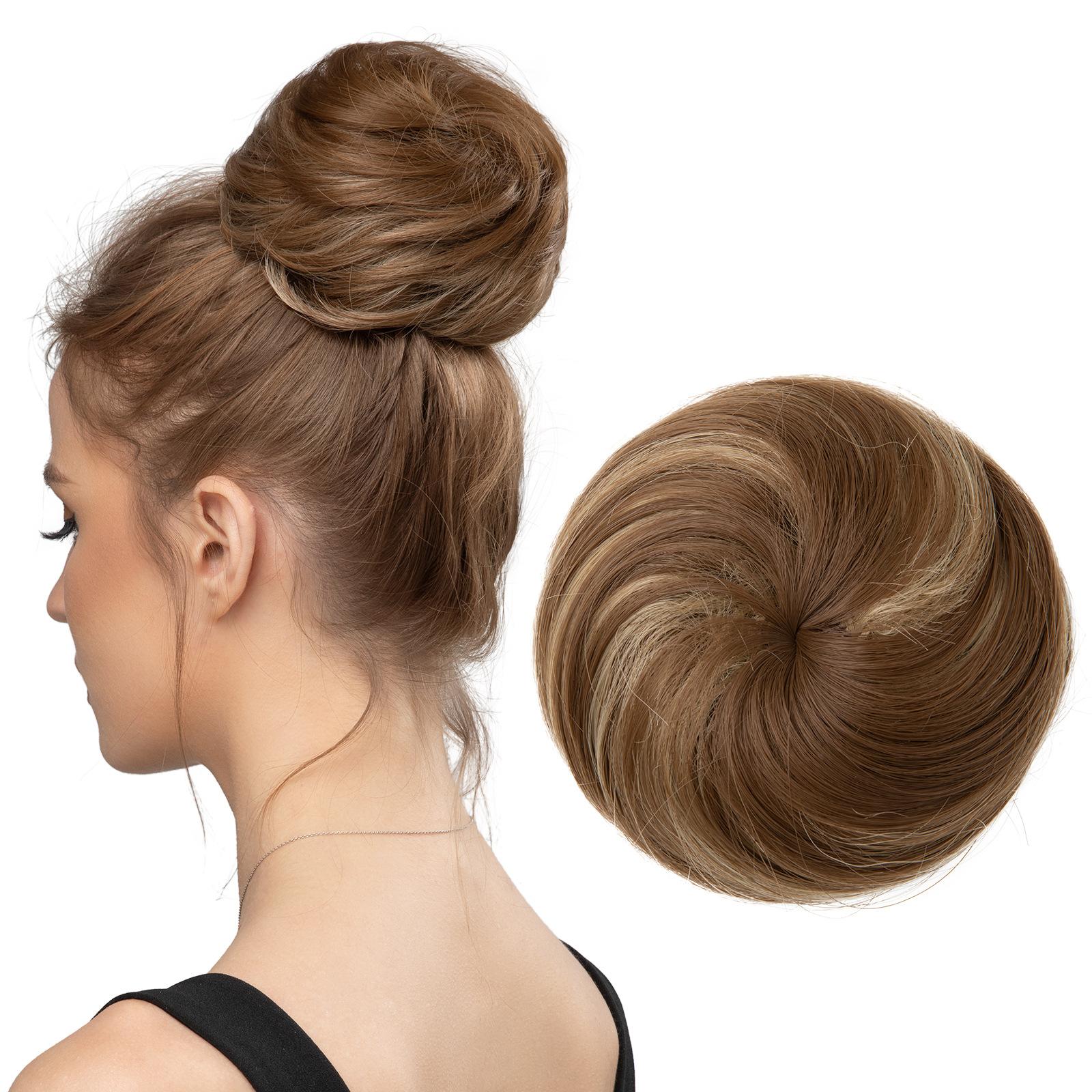 DB-Fluffy Hair Bun with Drawstring Design Synthetic Hair Extension for Daily Wear-DB