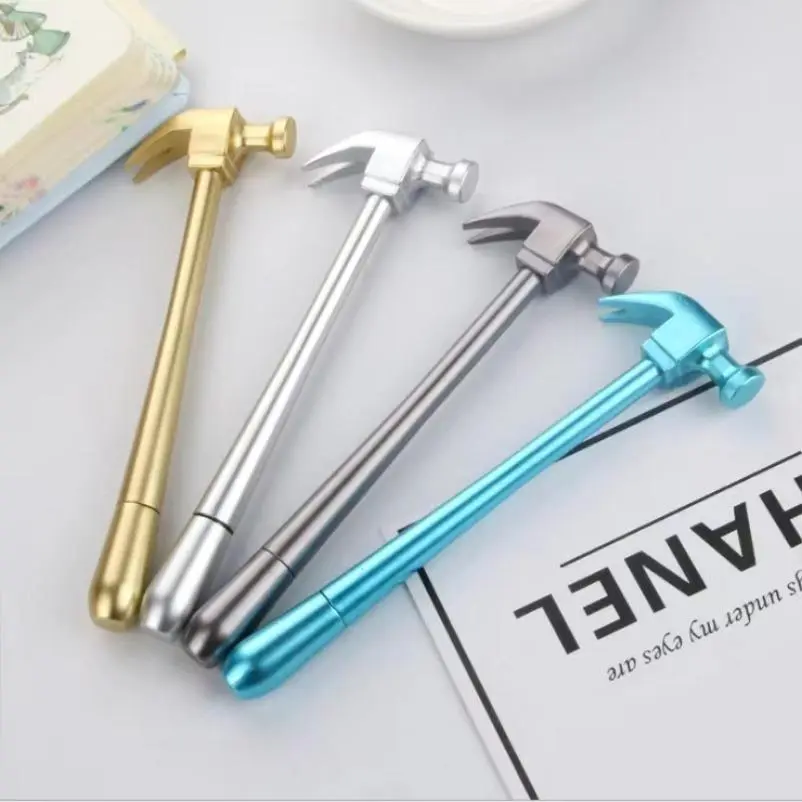 Ram's Horn Hammer Ballpoint Pens, 4-Piece Cute Cartoon Set, Charming and Practical Novelty Stationery, Fun Accessory and School Gift for Kids, Fun Ram's Horn Hammer Design, New, Funny Shape, 4-Piece Set, Cartoon Look, Random Colors (4 Pieces)