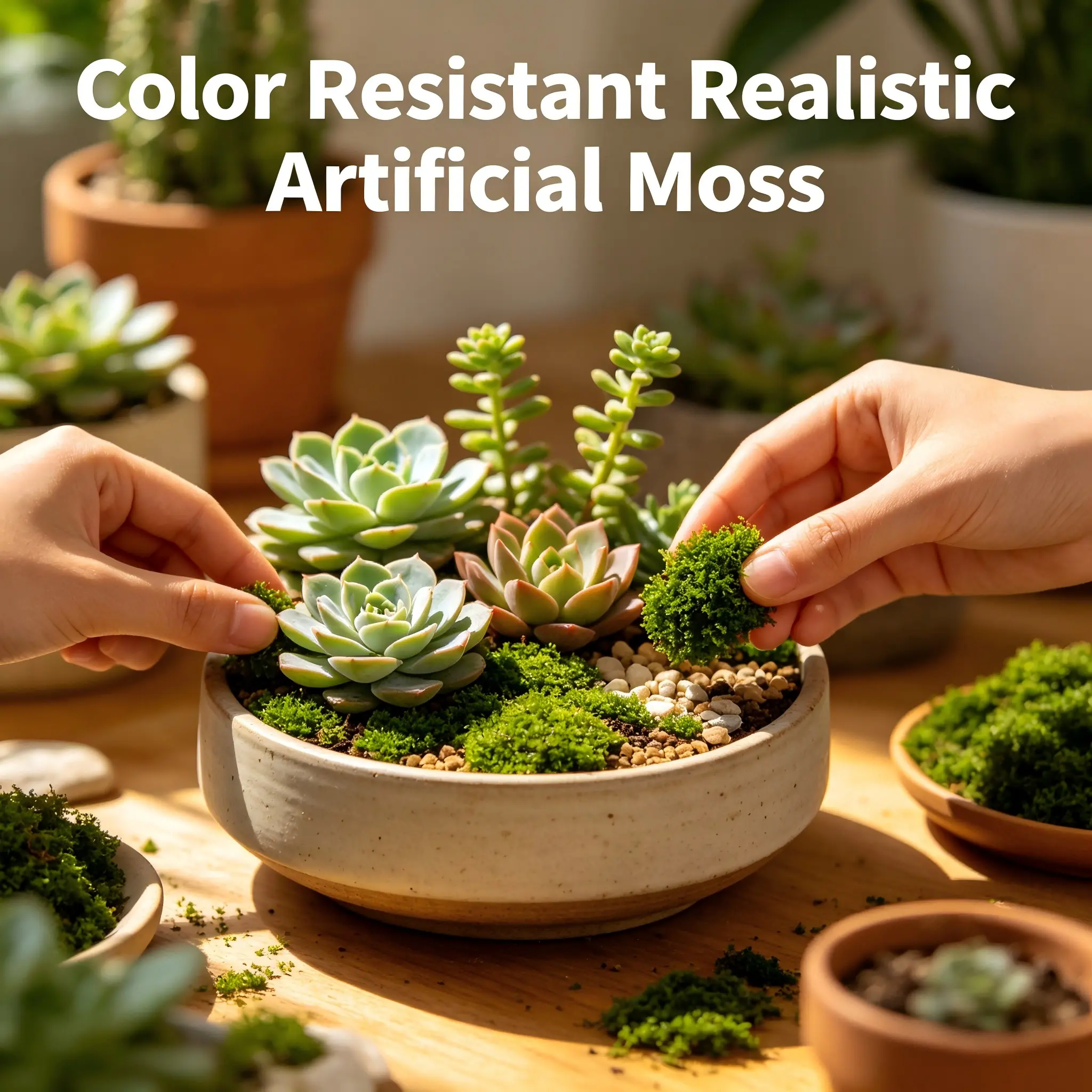 Artificial Moss for Indoor/outdoor Decor, Durable Plastic, Realistic Texture, Easy Installation, Perfect for Home and Garden