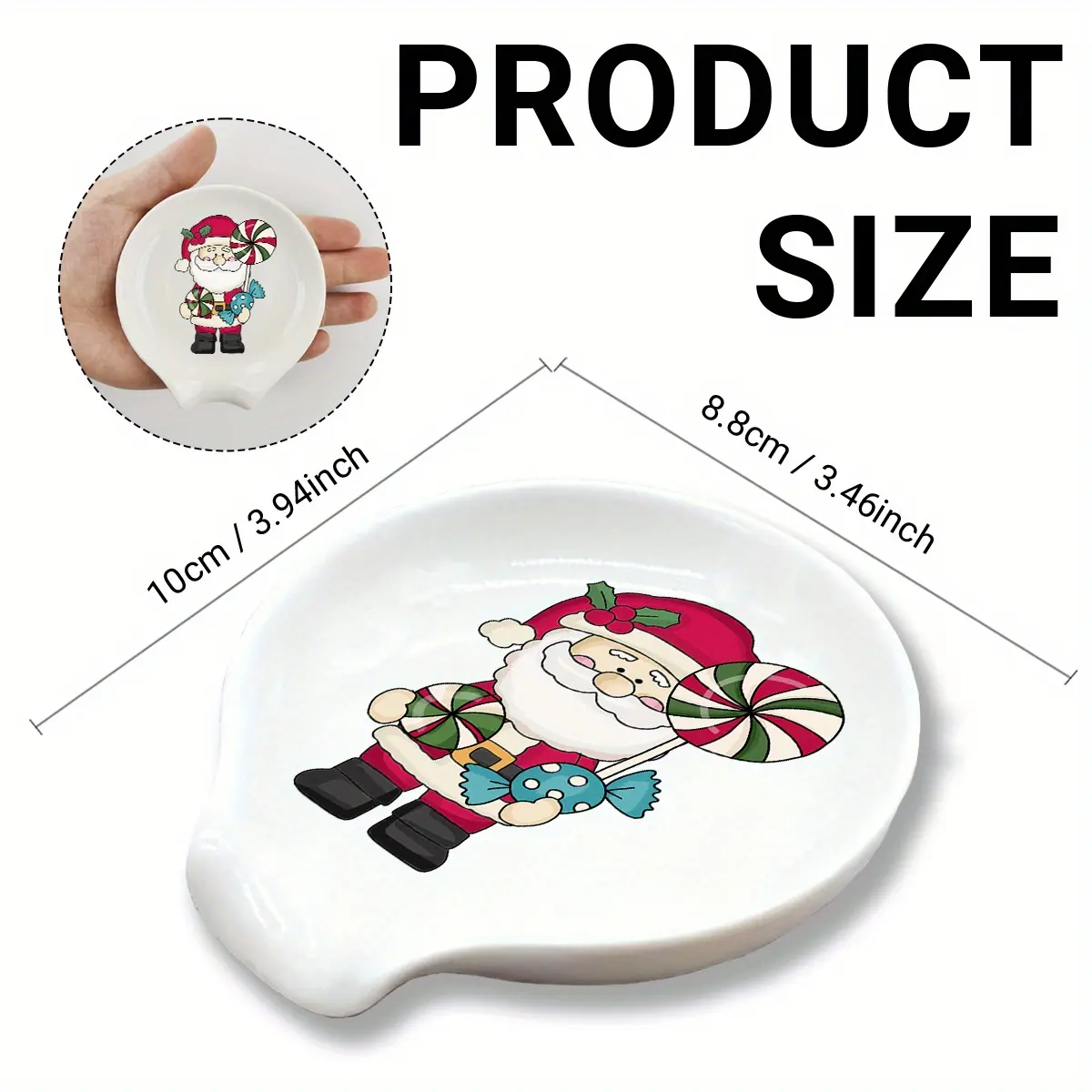 Christmas Santa Coffee Spoon Rest Ceramic Spoon Holder Cafe Bar Accessories, Funny Stove Top Countertop Kitchen Accessories Christmas Thanksgiving Gift for Coffee Lovers, Christmas Holiday Xmas New Year Gift