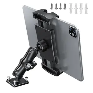 PLDHPRO Drill Mount Tablet Stand, 360° Adjustable, Compatible with 4.7-15 Inch iPad/samsung Galaxy/kindle Fire, Car Dashboard, Truck, Wall, Desktop