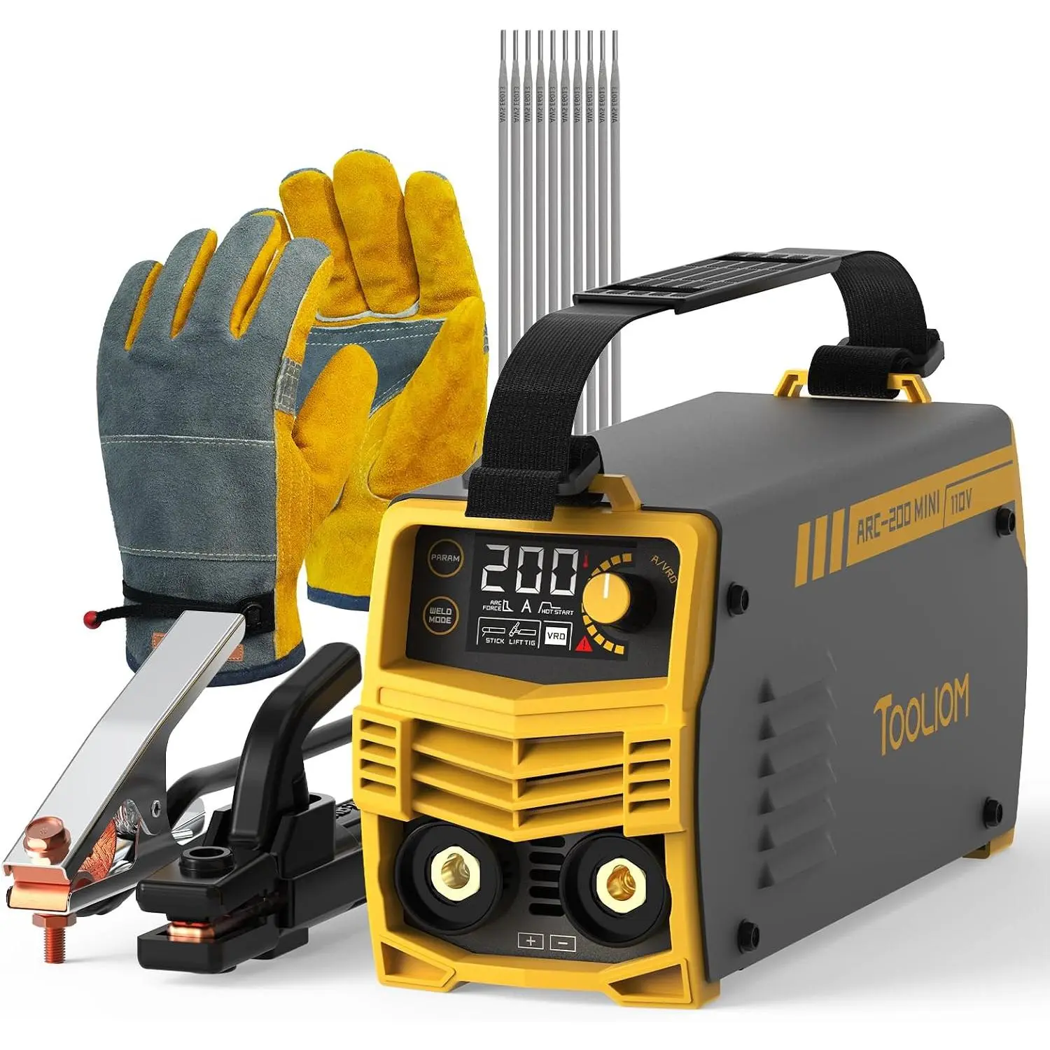 200A 110V 2-in-1 Stick/Lift TIG Welder Kit with Gloves & Rods| IGBT inverter, welder with Hot Start, Arc Force, Anti-Stick, optional VRD