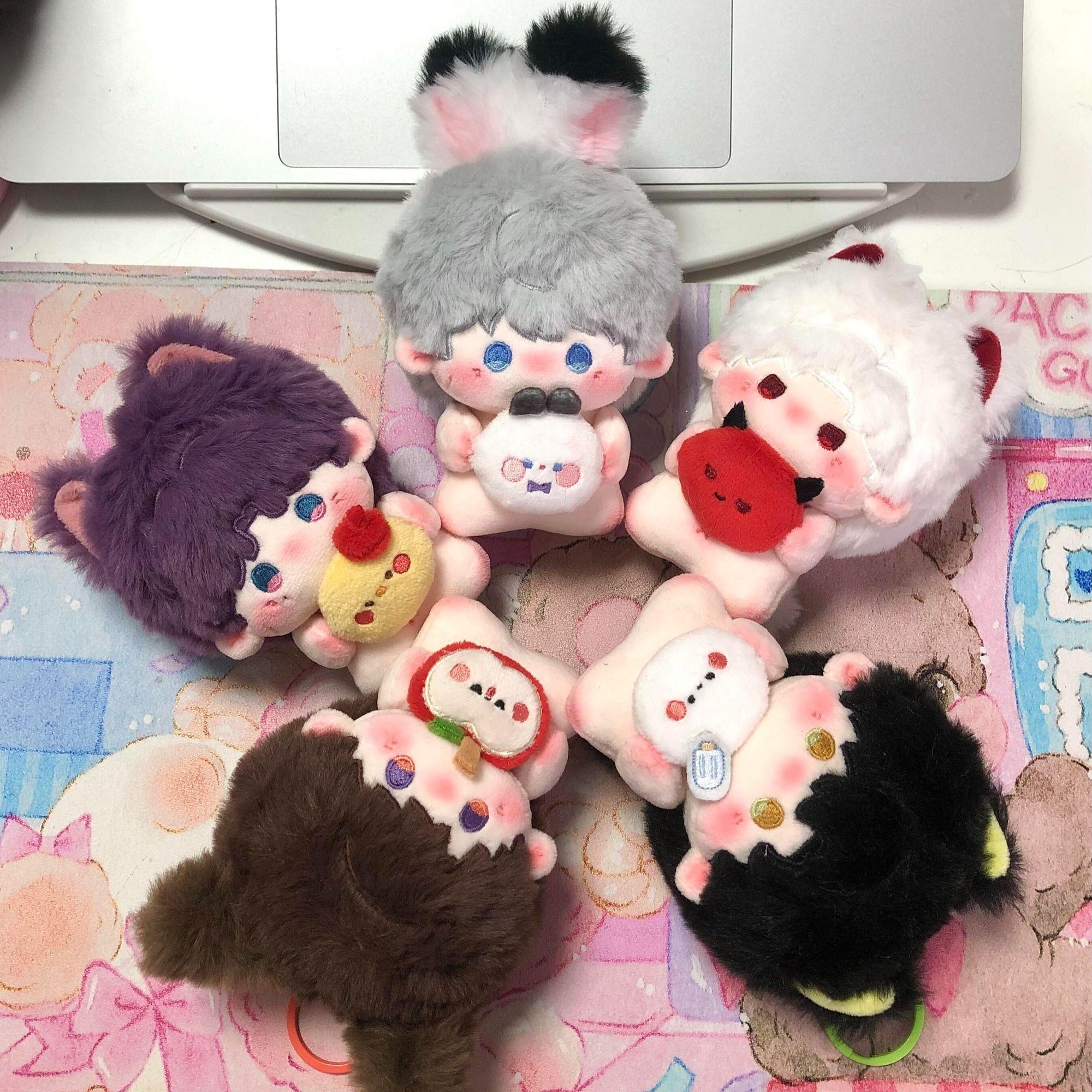 Game Love And Deepspace Plush Toy Rafayel Xavier Zayne Caleb Sylus 10cm Animal Ear Mini Pendant Cosplay Keychain Blind Box