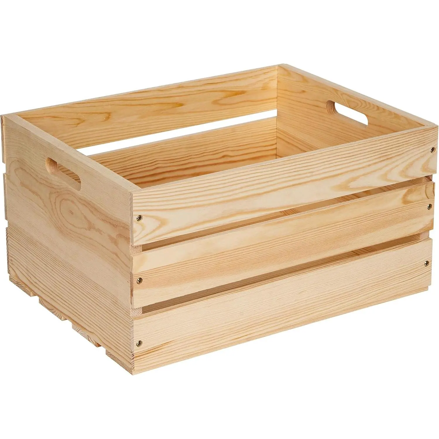 Extra Large Pine Wood Crates For Storage, Vinyl Records Storage Crates,The Storage Crates Are Made Of Pure Natural Solid Wood,Exuding Natural Pine Flavor,Unfinished Wooden Crates For Display