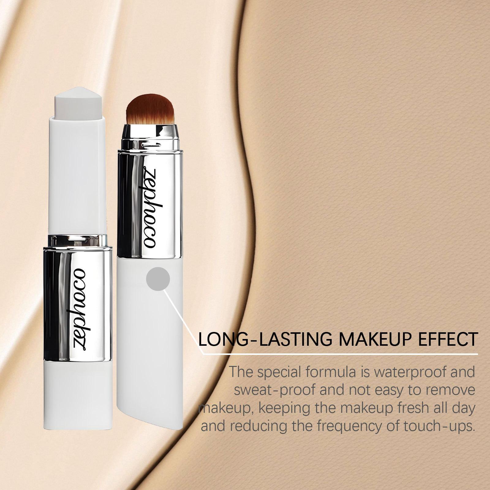 MDY Two-In-One Color-Changing Foundation Stick, Natural Light Texture Matte Finish, Long-Lasting Waterproof Sweatproof, 2-in-1 Color-Changing Foundation Stick Naturally Moisturizing Smooth Long Lasting Lightweight Non-Greasy Concealer