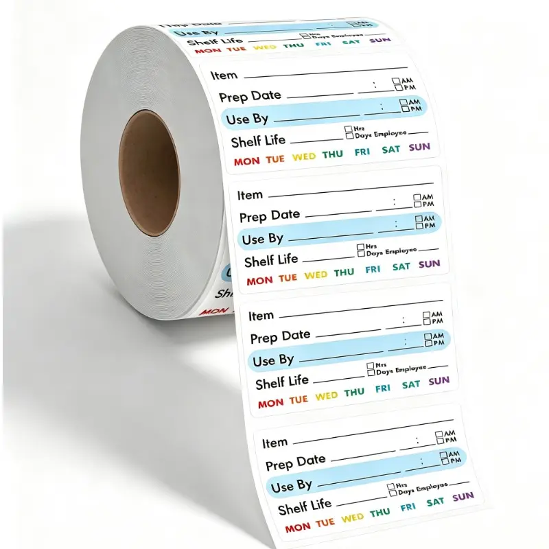 300pcs 2.5*1.5in Waterproof Food Storage Labels, Freezer & Kitchen Container Stickers, Durable Adhesive Tags for Organizing