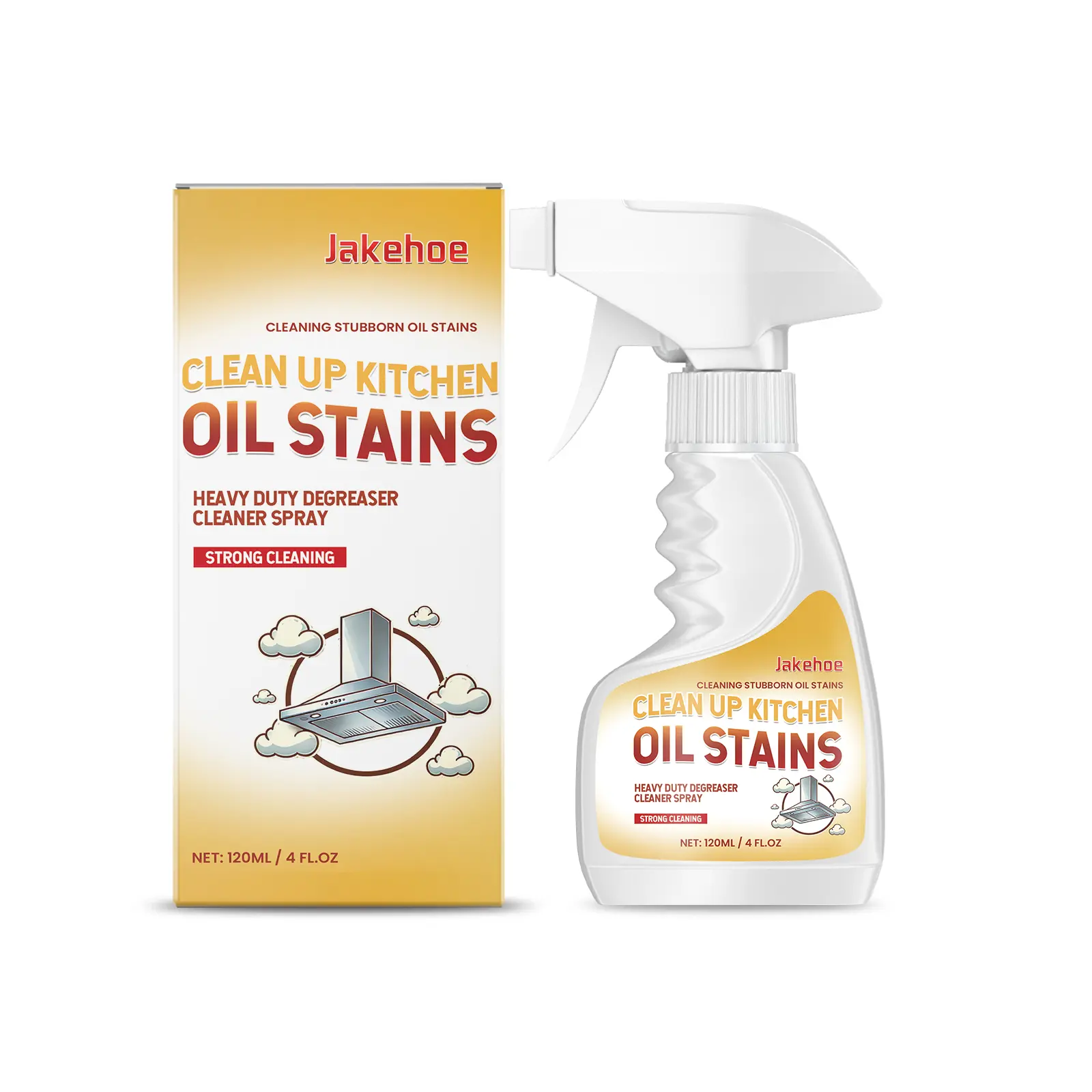 Jakehoe Remove Oil Stains Cleaning Spray, Clean Kitchen Utensils Remove Oil Stains And Oil Stains Cooktop Range Hood Universal