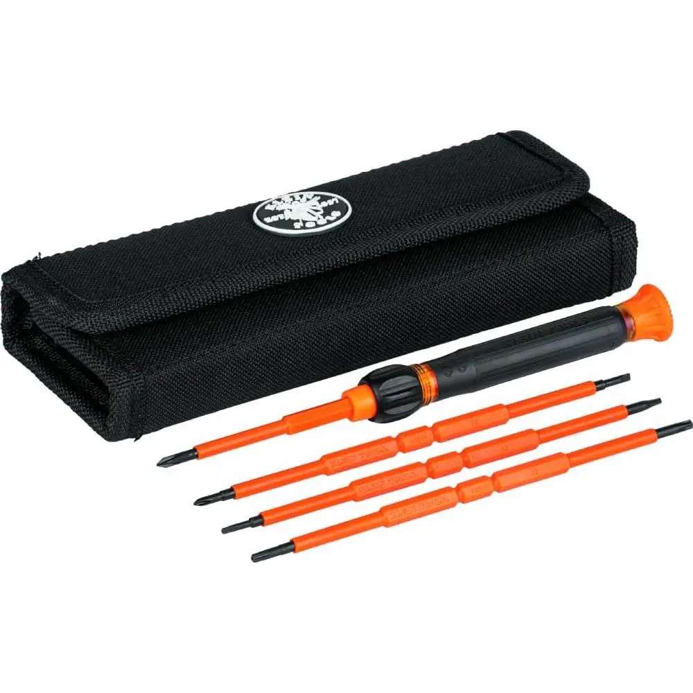 32584INSR 8-in-1 Screwdriver Set with Case, 1000V Rated Set with, Slotted and Tamperproof TORX Bits