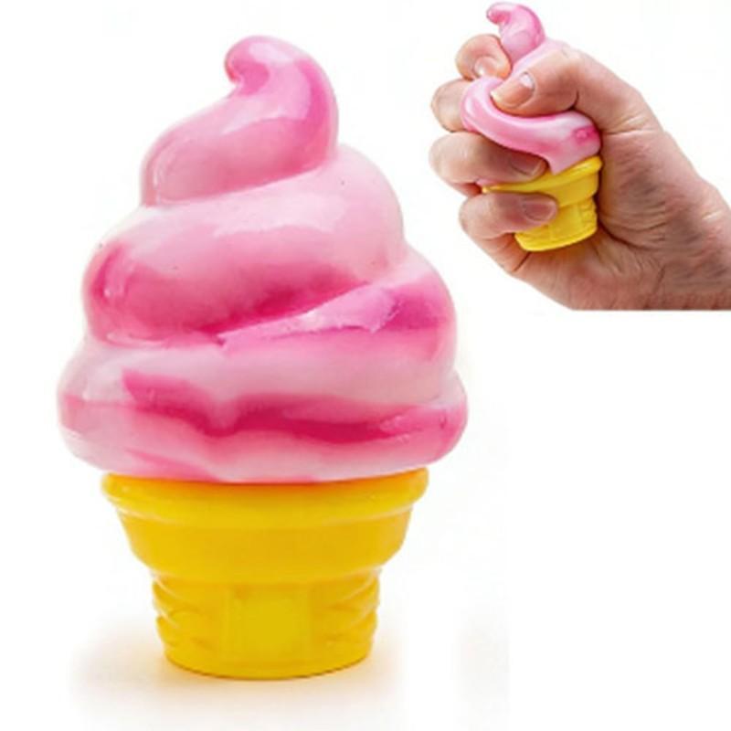 Ice Cream Squeeze Soft Toy, Sensory Relief Party Gift, Summer Stress Reduction, Relaxing Ice Cream Cone, Fun Party Favors