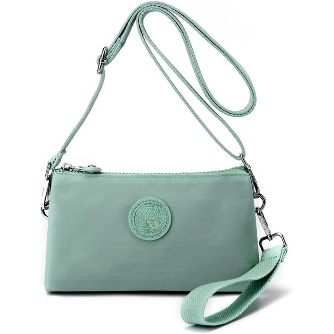 Wristlet Wallet  Women, Small Crossbody Purse, Nylon Waterproof Clutch Bag with Multi-Pockets