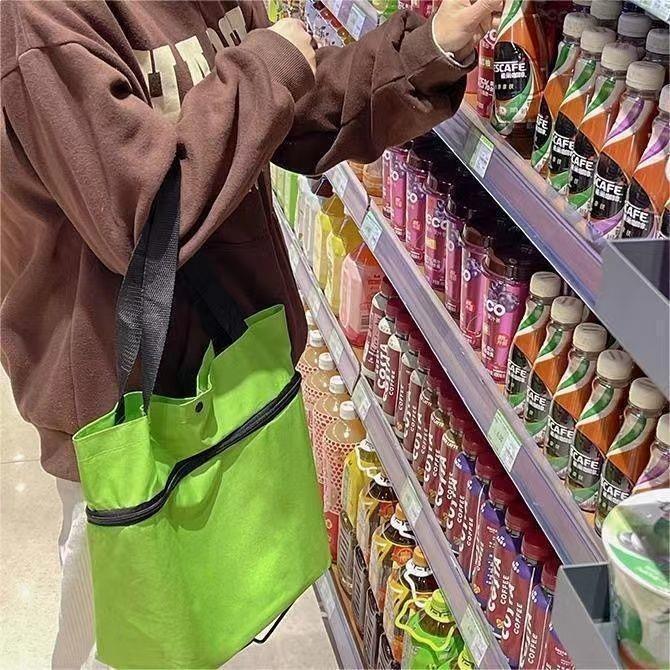 Portable Shopping Cart Foldable Grocery Trolley Lightweight with Wheels for Home Delivery Handcart Small Trailer Ideal for Shopping Tasks