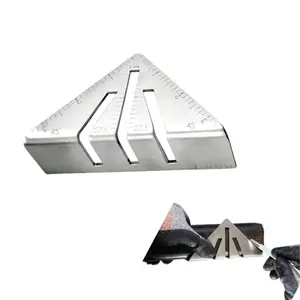 22.5°-90° Miter Square Ruler Professional Heavy Duty Metalworking Miter Square,  Upgrade 3D Multi-Angle Protractor, High Precision Metal Triangle Ruler, Carpenter Measuring Layout Tool
