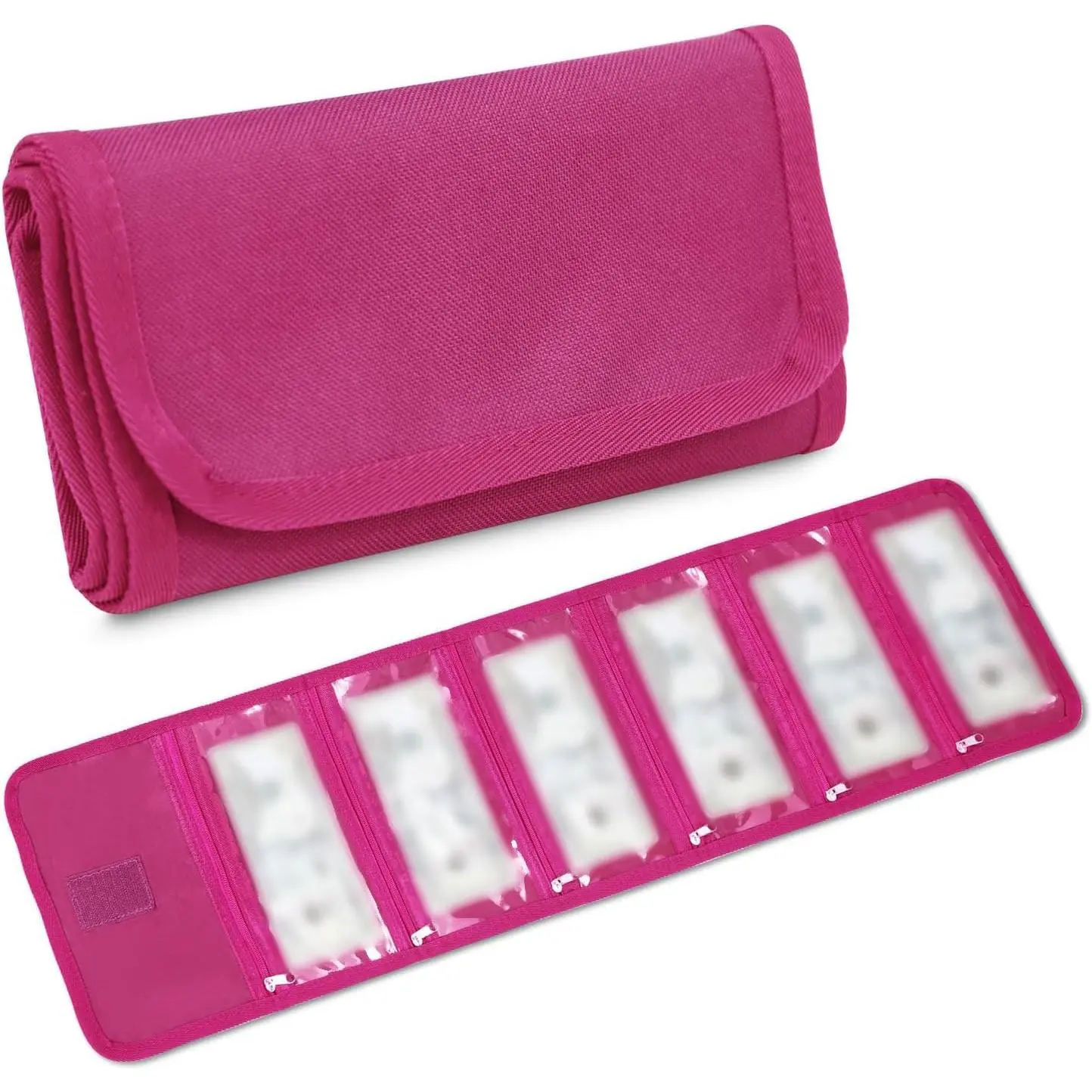 Organizer with Zipper, Envelopes Budget Binder | 6 Zipper Pockets  Bag Budget Binder for Holiday Shopping & Travel,  Saving Binder for Receipts, Tips & Gifts