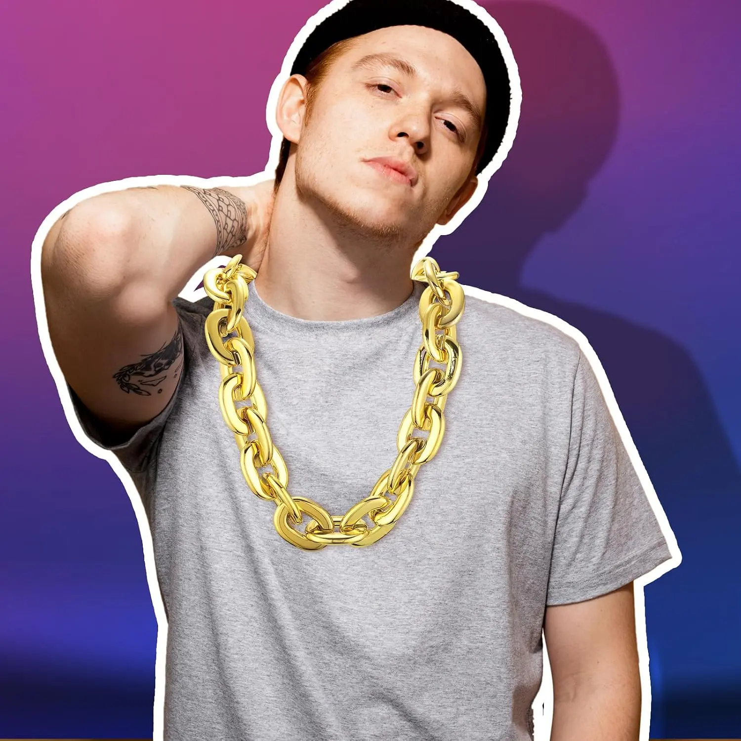 Halloween Plastic Chain Necklace Chunky Hip Hop